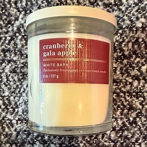 White Barn Cranberry & Gala Apple Soy Candle - Red and White